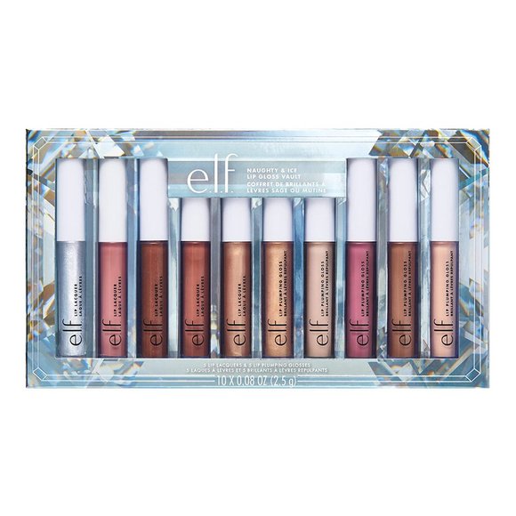 NWT e.l.f. Cosmetics Naughty & Nice Lip Gloss Vault - 10 glosses! - Picture 1 of 3